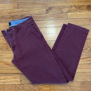 J. Crew 484 Slim Fit Chinos 30x30 - Maroon